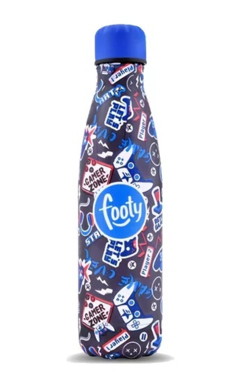 Botella Térmica De Acero Gamer Zone 500ml Footy Color Azul 