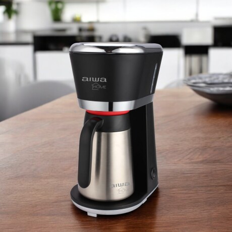 Cafetera con Jarra Térmica Aiwa 700ml 5 Tazas Filtro Permanente Negro/Gris