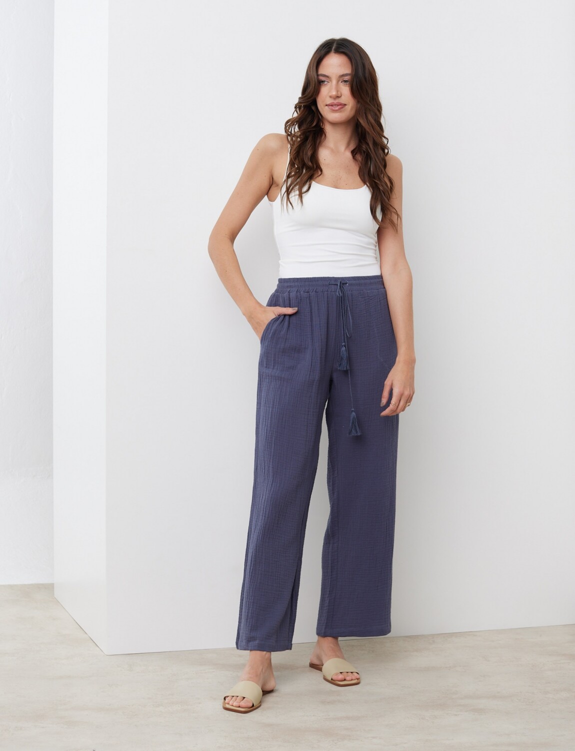 Pantalon Pretina Ancha - Gris — LA OPERA