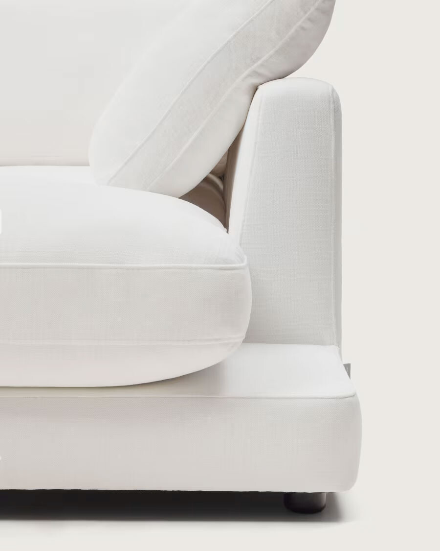 Sofá Gala 4 plazas con chaise longue derecho blanco 300 cm