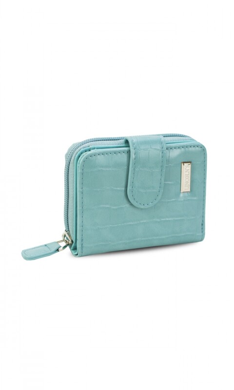 BILLETERA PALOMA AGUAMARINA