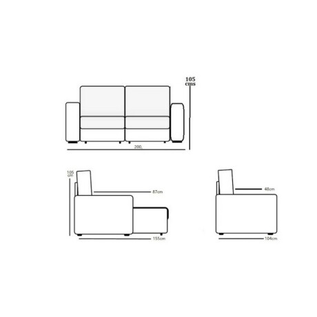 SOFA HELLEN RECLINABLE 2 LUGARES. VIRTUS GRIS SOFA HELLEN RECLINABLE 2 LUGARES. VIRTUS GRIS