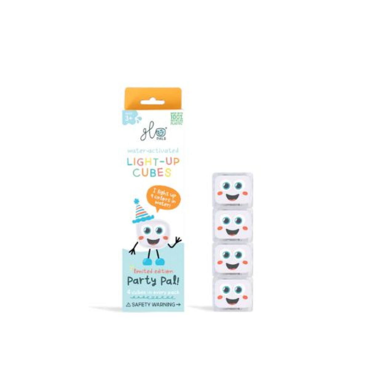 Seet 4 cubos Glo Pals Iluminados Activados por agua - Multicolor 