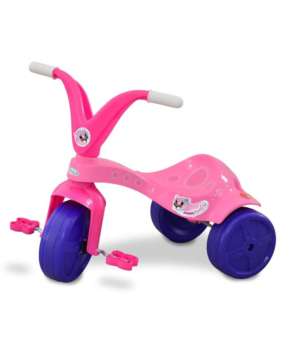 Triciclo de plástico con pedales y asiento ergonómico - Fucsia 