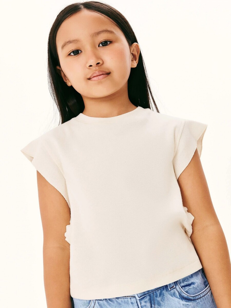 BLUSA INFANTIL SIN MANGAS - BLANCO 