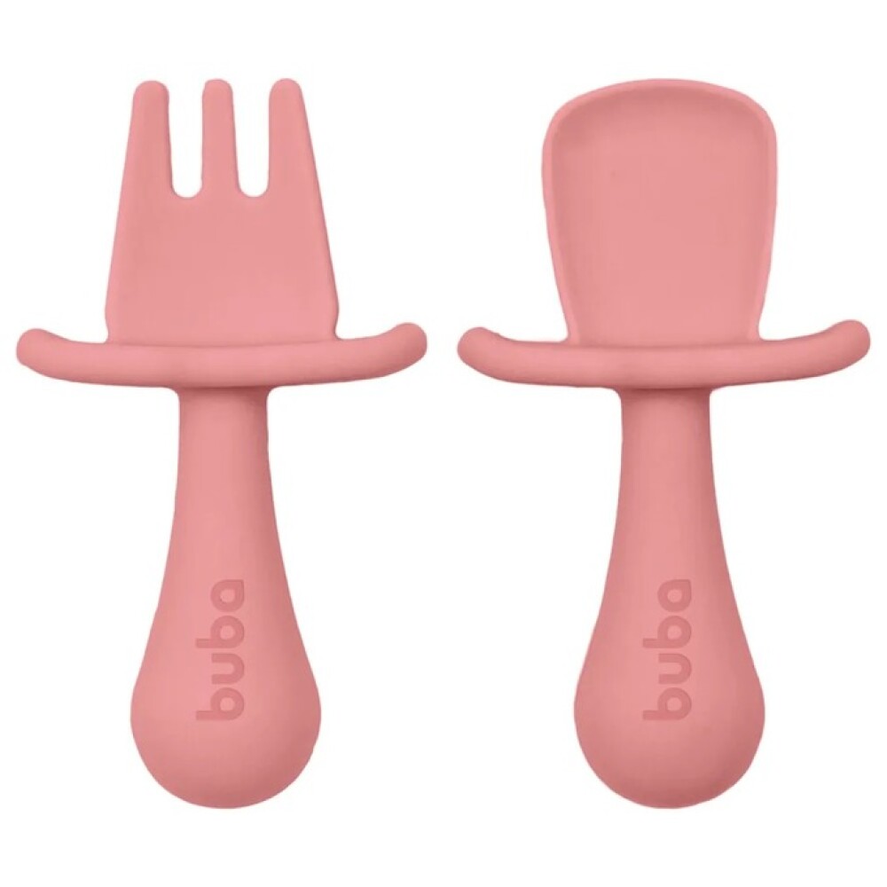 Set x2 cubiertos entrenamiento tope BUBA rosa