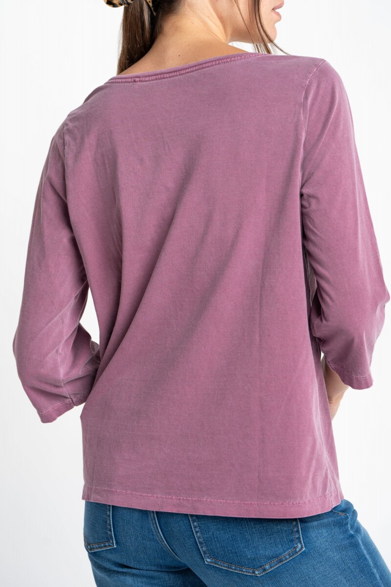 Remera Lavada Bordeaux