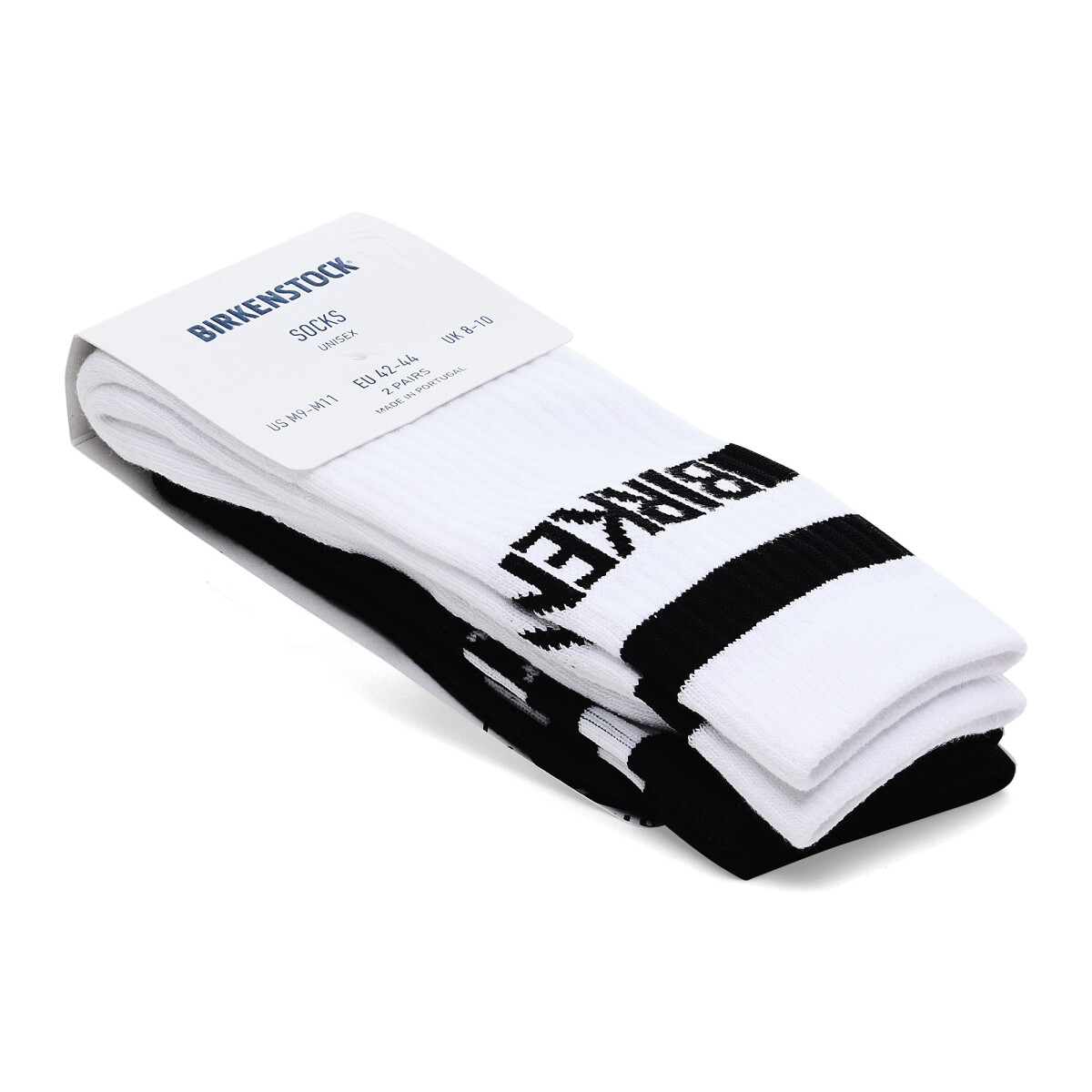 2 Pack Cotton Crew Black + White - Black+white 