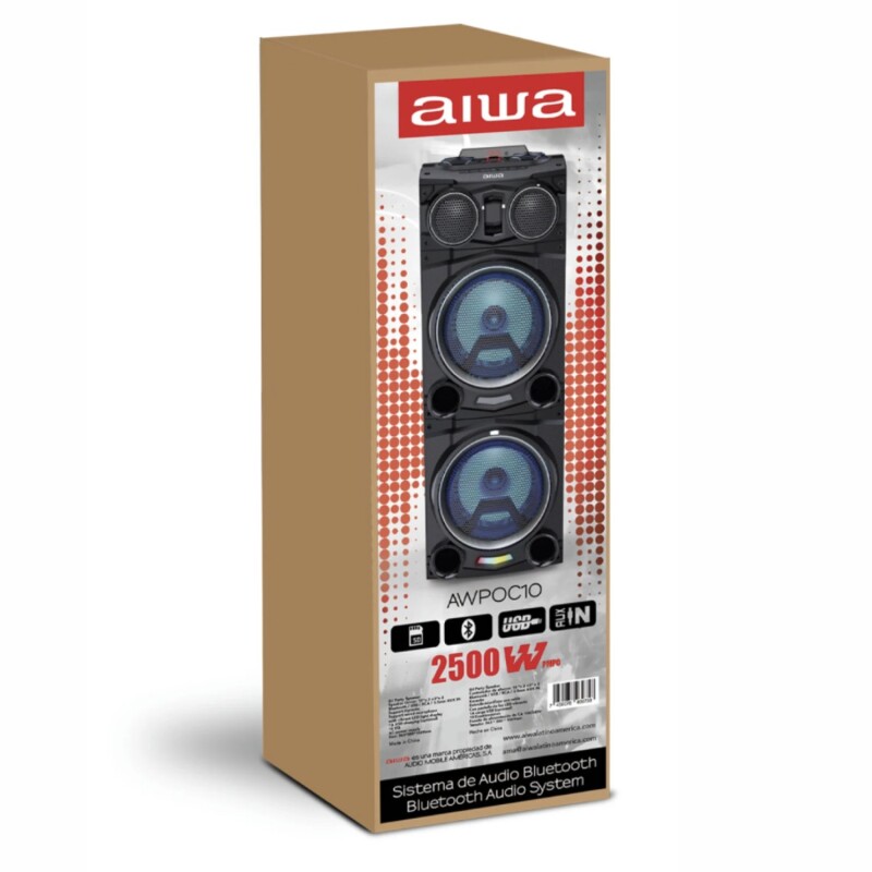 Parlante Activo Aiwa Aw-poc10 Bluetooth 2500w Pmpo Dj Fiesta Parlante Activo Aiwa Aw-poc10 Bluetooth 2500w Pmpo Dj Fiesta