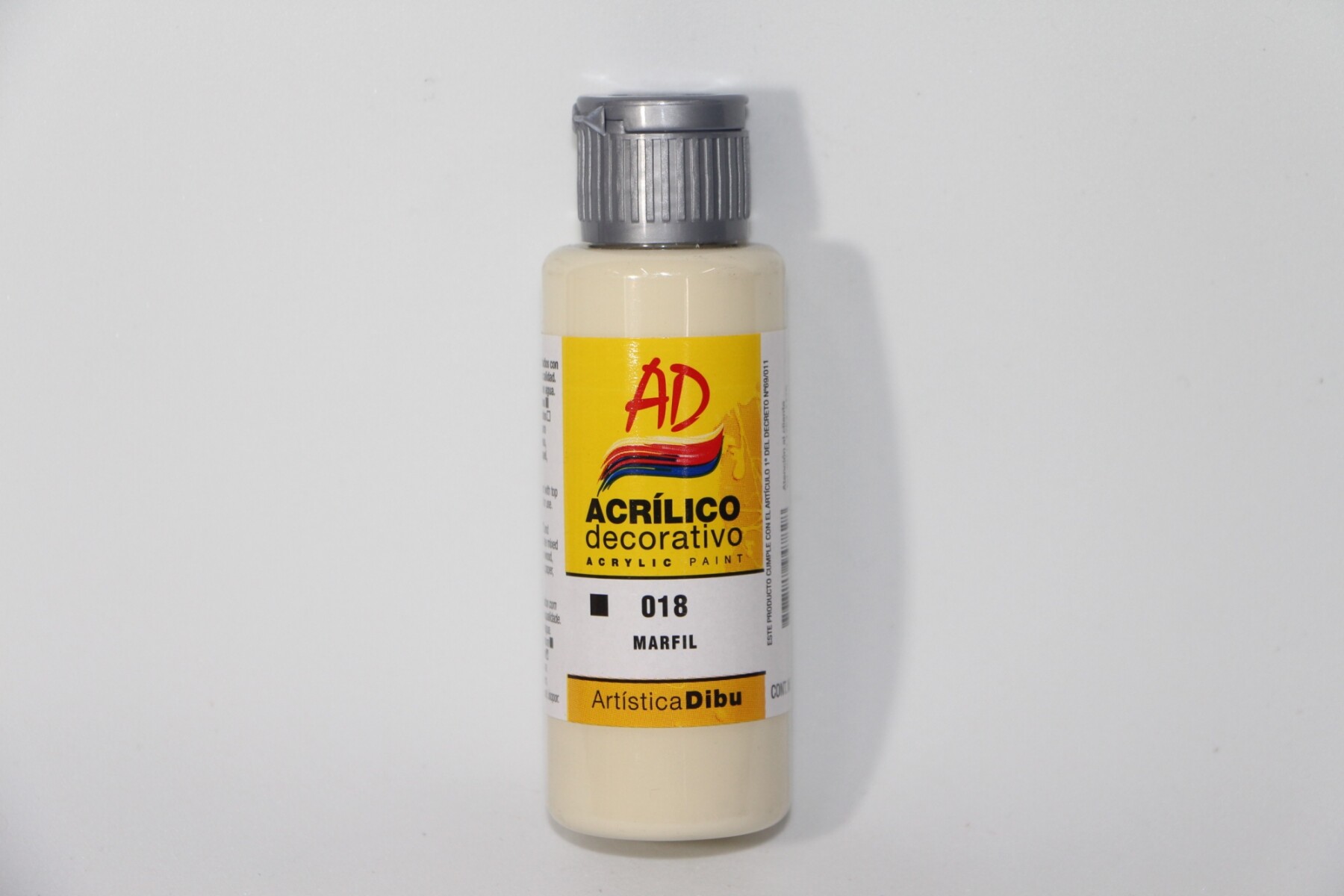 PINTURA ACRILICA ARTISTICA DIBU 60 ML. DIFERENTES COLORES - COLOR MARFIL 018 