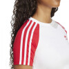 Remera ADIDAS 3S SLIM TEE de Mujer - JD0835 Blanco-rojo