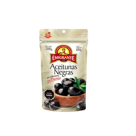 ACEITUNAS NEGRAS CON CAROZO 200G ACEITUNAS NEGRAS CON CAROZO 200G