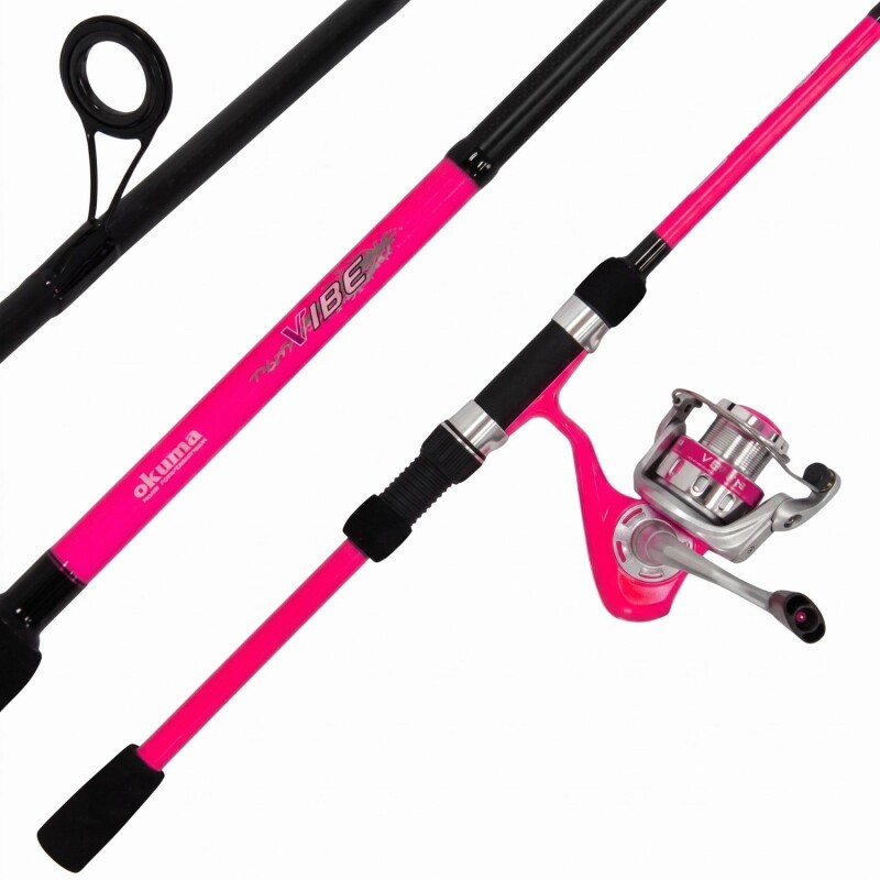 Combo Okuma Vibe Caña 2,10 Mts Fucsia