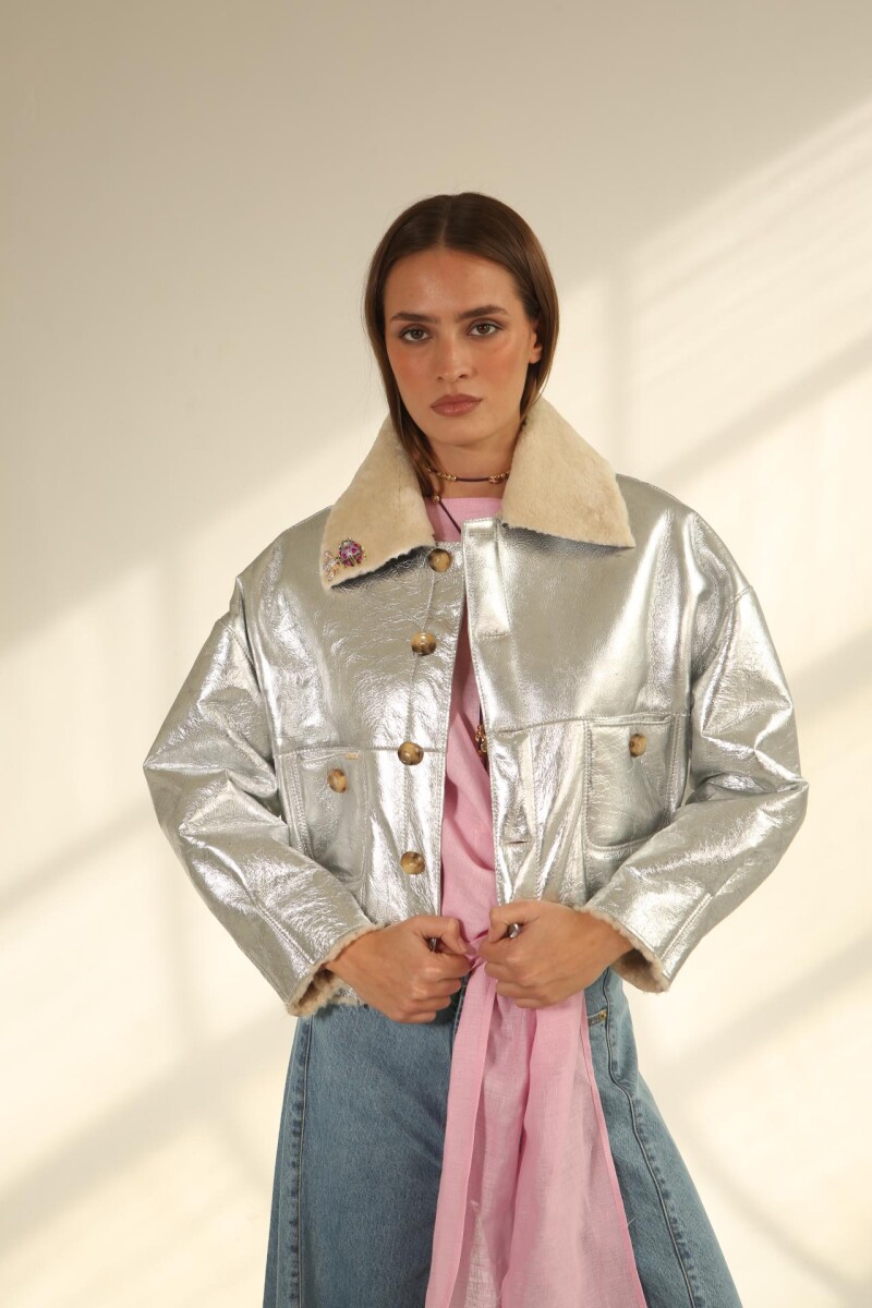 Campera Bruma Napalán Metalizada Plata