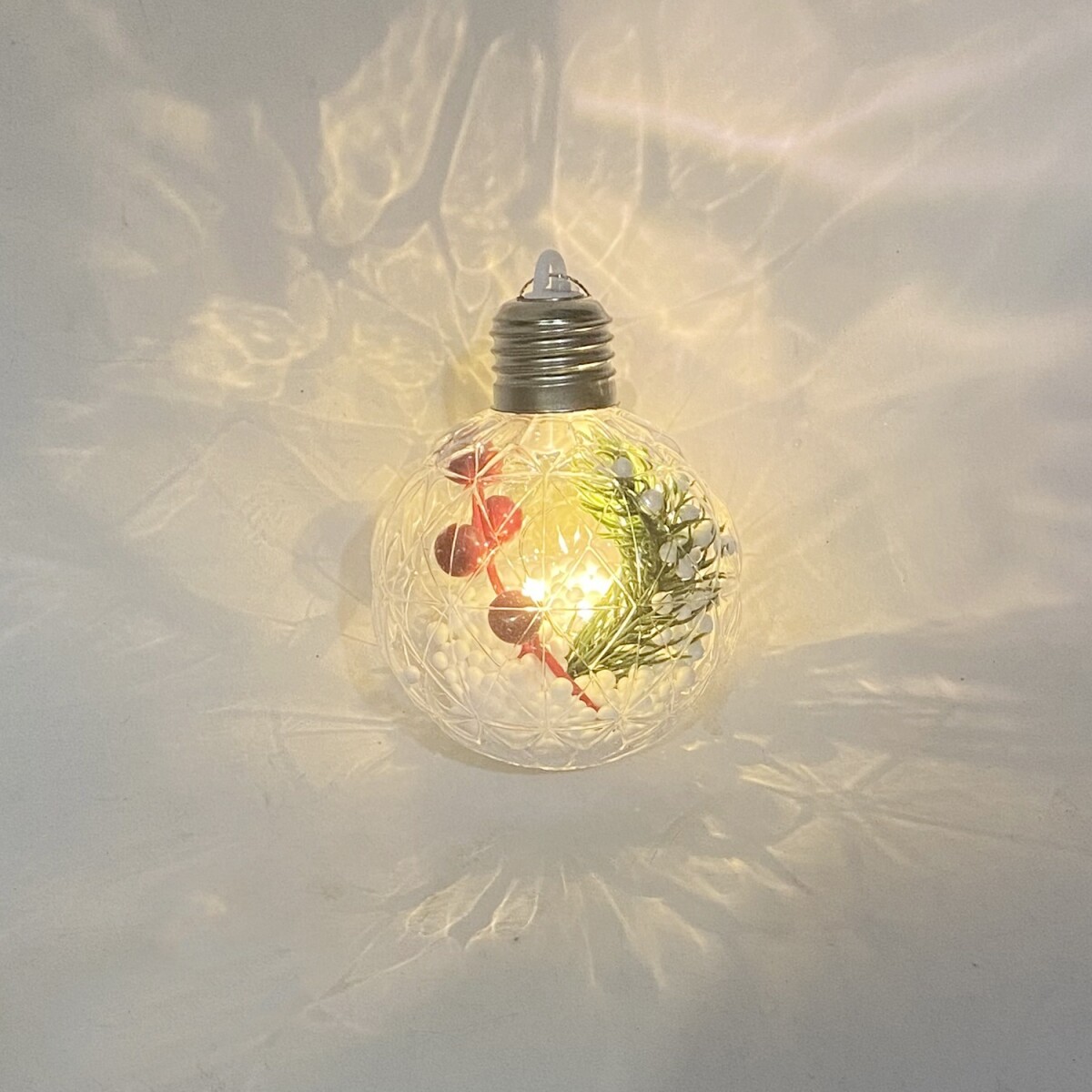 Esfera Transparente Con Luz 8 Cm 