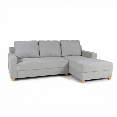 Rinconera Lucci - Tela Microfibra - Chaise derecho Berlin 05 (Ceniza)