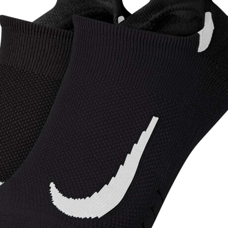 Medias Nike Multiplier Running No-Show 2-Pack Unisex Negro