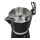 Cafetera Italiana Espresso 6 Tazas Aluminio Negro