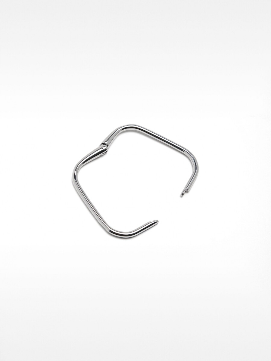 Pulsera Rígida Cuadrada - Acero Inoxidable plateado