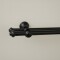 Barrote cortina metal Eurometal DUO 2,0m + 2 soportes NEGRO