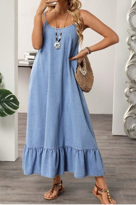 Vestido CAROLINA denim largo Vestido CAROLINA denim largo