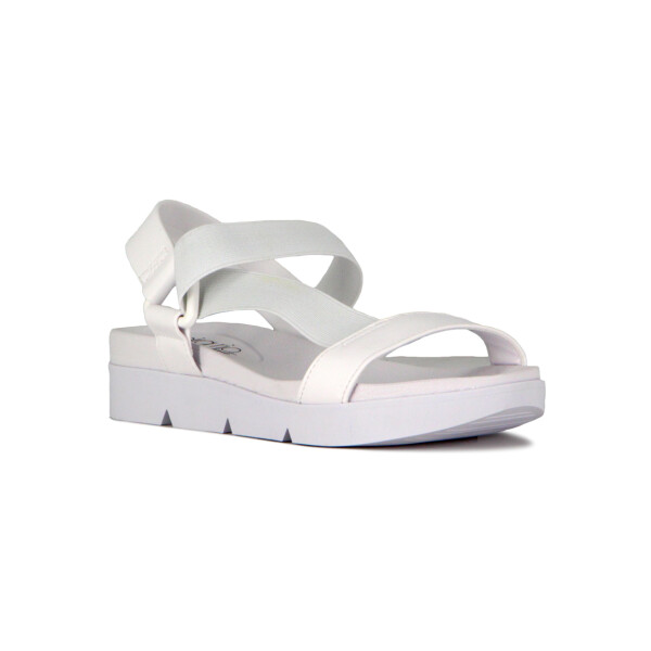 Beira Rio Sandalia Casual Suela Baja Blanco-blanco