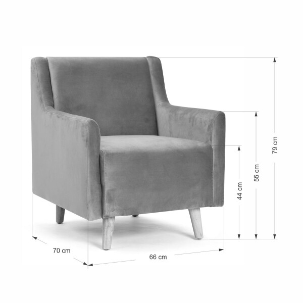 Butaca Sillon Poltrona Durham Tejido Patas Madera NARANJA