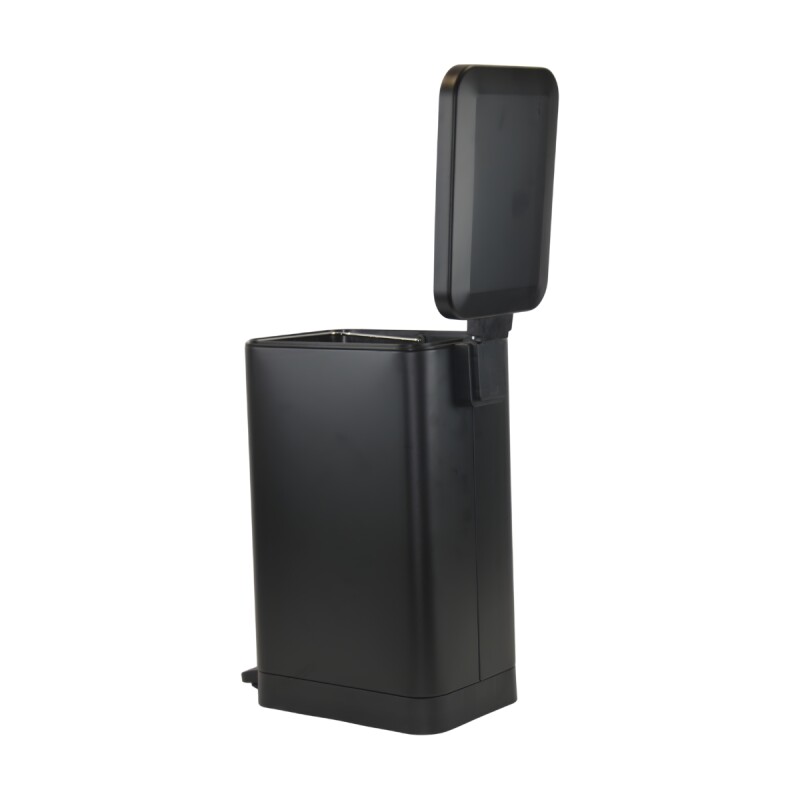 Tarro de residuos 18lts acero negro mate con pedal NEGRO MATE