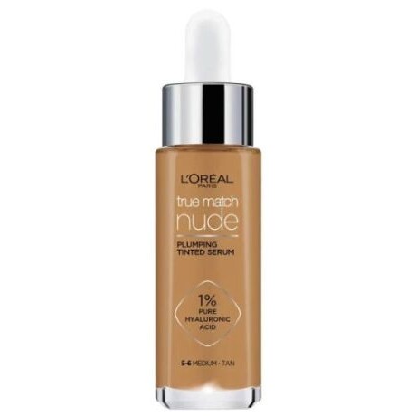 LOREAL BASE TRUE MATCH NUDE SERUM CON ÁCIDO HIALURÓNICO N°5-6 MEDIUM-TAN 30ml LOREAL BASE TRUE MATCH NUDE SERUM CON ÁCIDO HIALURÓNICO N°5-6 MEDIUM-TAN 30ml