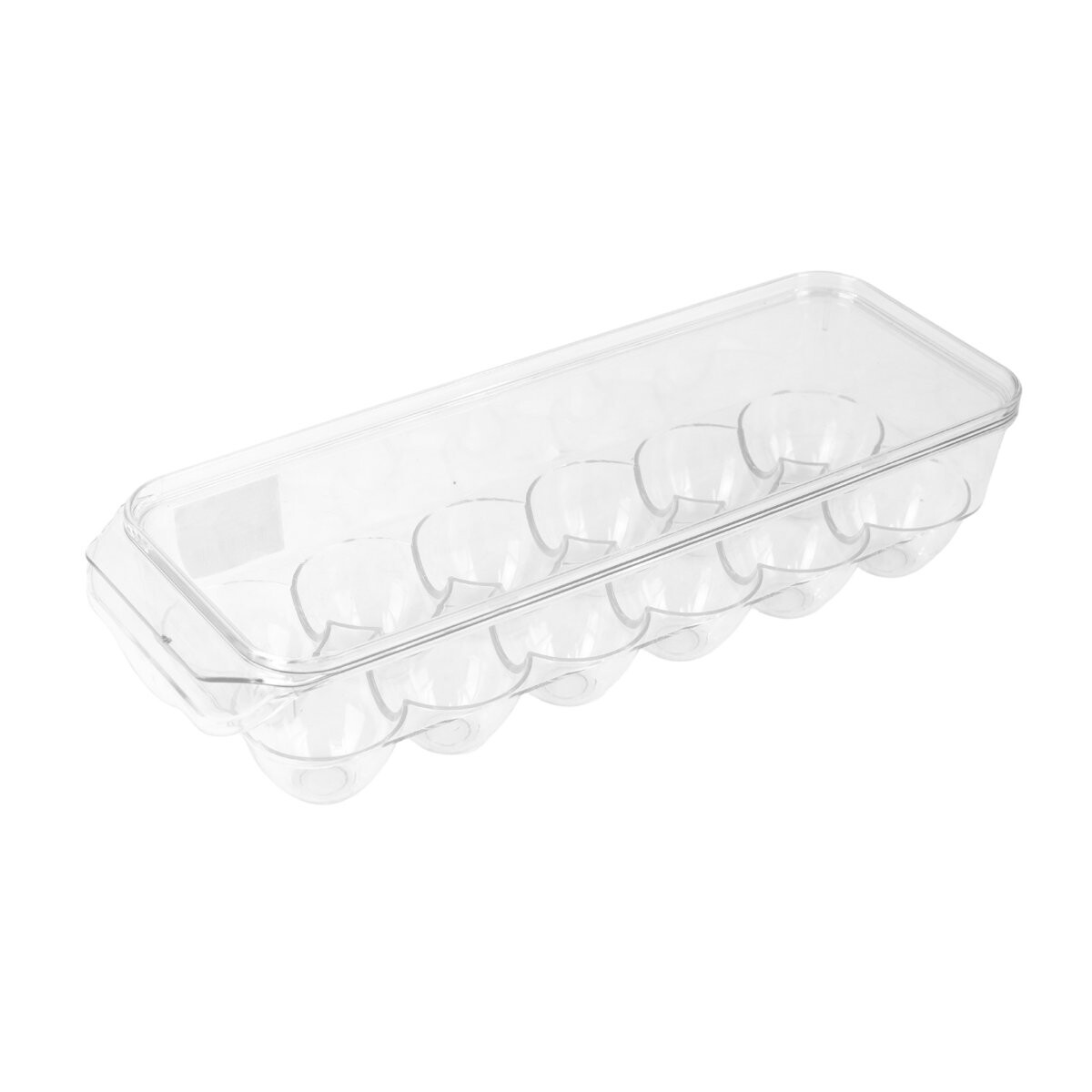 Huevera de acrilico con tapa para 12 huevos 