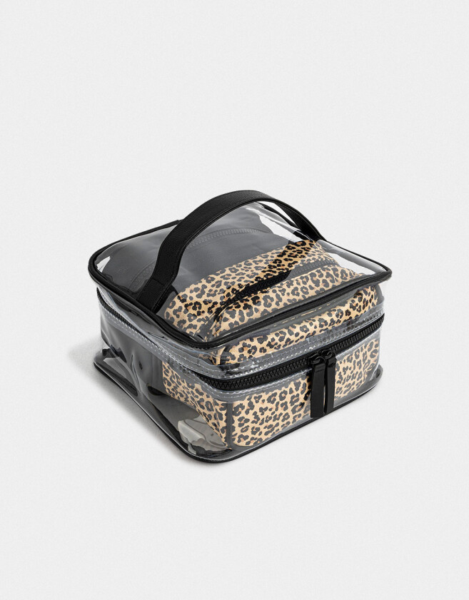 Porta Cosméticos Estampados Set De Portacosméticos - Negro