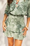 VESTIDO VALENTINA MINI GREEN FLORE VESTIDO VALENTINA MINI GREEN FLORE