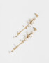 Aros Colgantes Largos Flores Aros Colgantes Largos Perlas - Dorado