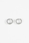Aros detalle strass plateado