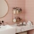Organizador de Baño Metálico P/ Colgar con 2 Niveles Estante Color Dorado