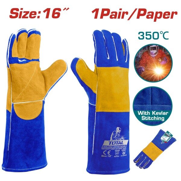 Guantes de soldador 16" largos total TSP15216 Guantes de soldador 16" largos total TSP15216