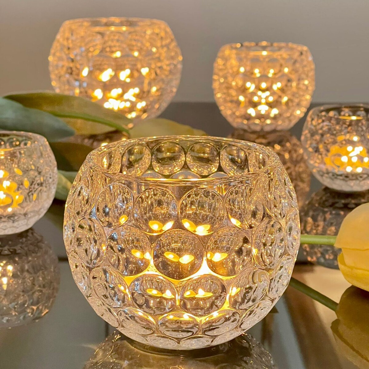 Porta Vela Vidrio Alto 13cm x Ø 13cm 