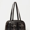 Bolso Indie en cuero vegetal liso Negro