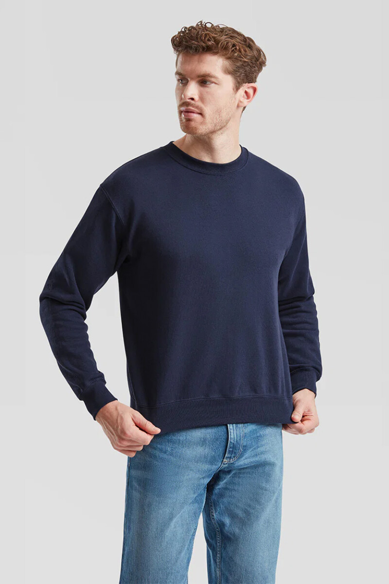 Buzo deportivo clásico escote redondo - UNISEX - Azul 
