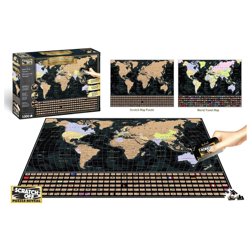 Puzzle para raspar Mapa del Mundo Puzzle para raspar Mapa del Mundo