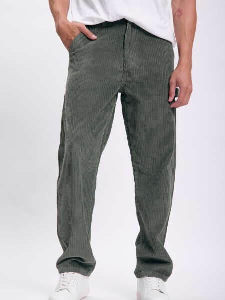 Pantalón pana Verde