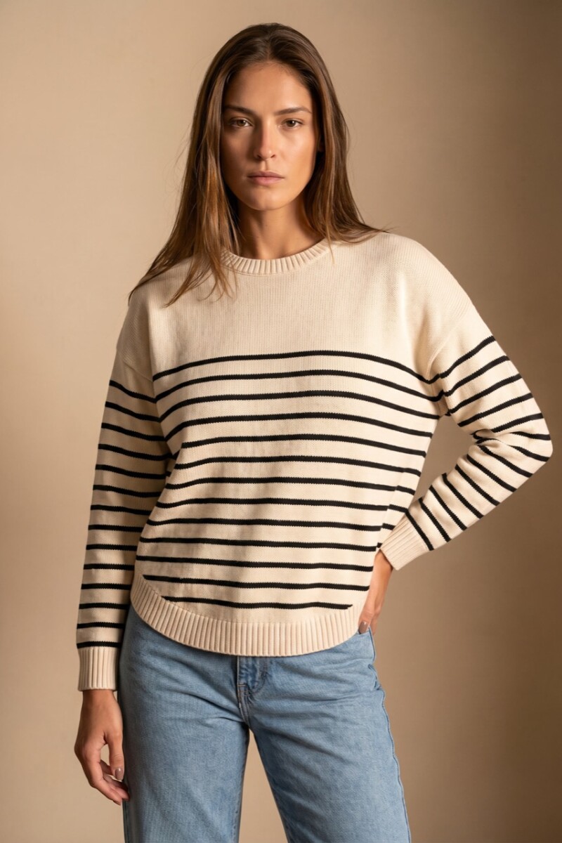 Sweater Rayado Negro