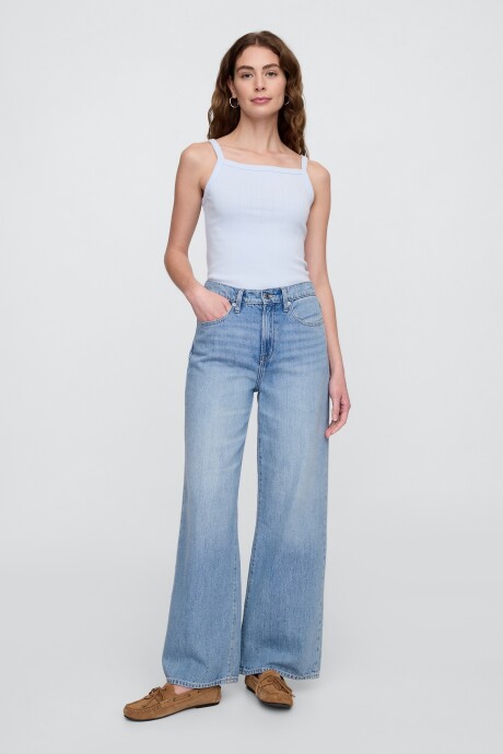 Musculosa Cuello Cuadrado Mujer Serene Blue