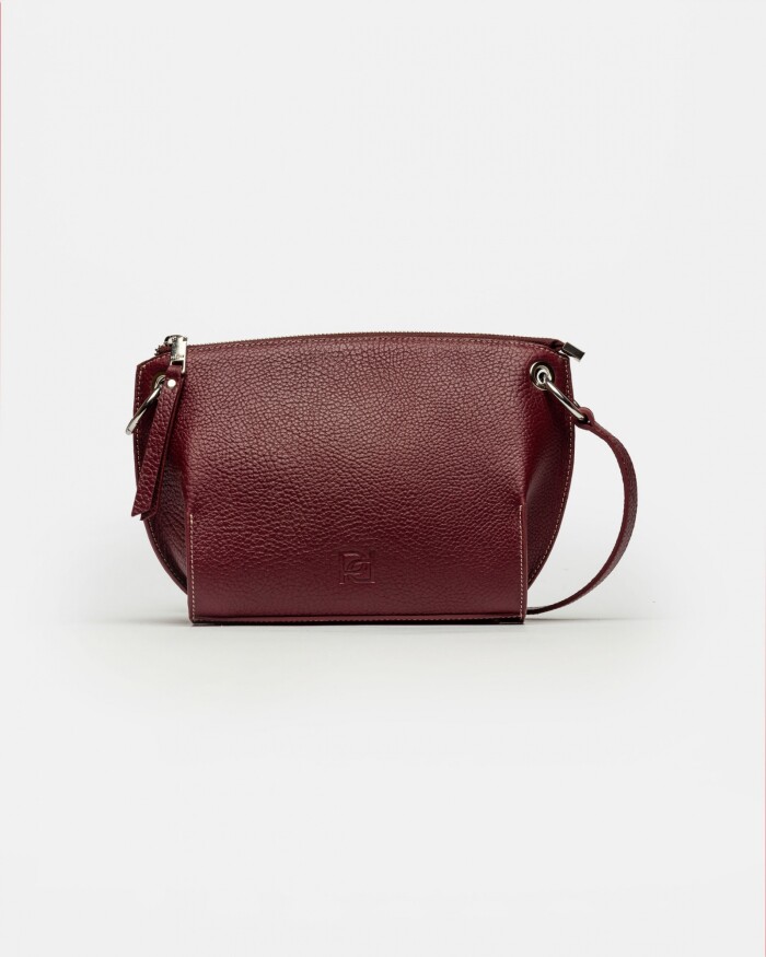 Bandolera Sauvage En Cuero Graneado Bordeaux