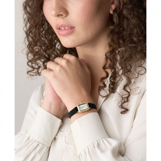 Reloj FOSSIL RAQUEL MINI Cuero Negro Esfera 18mm 0