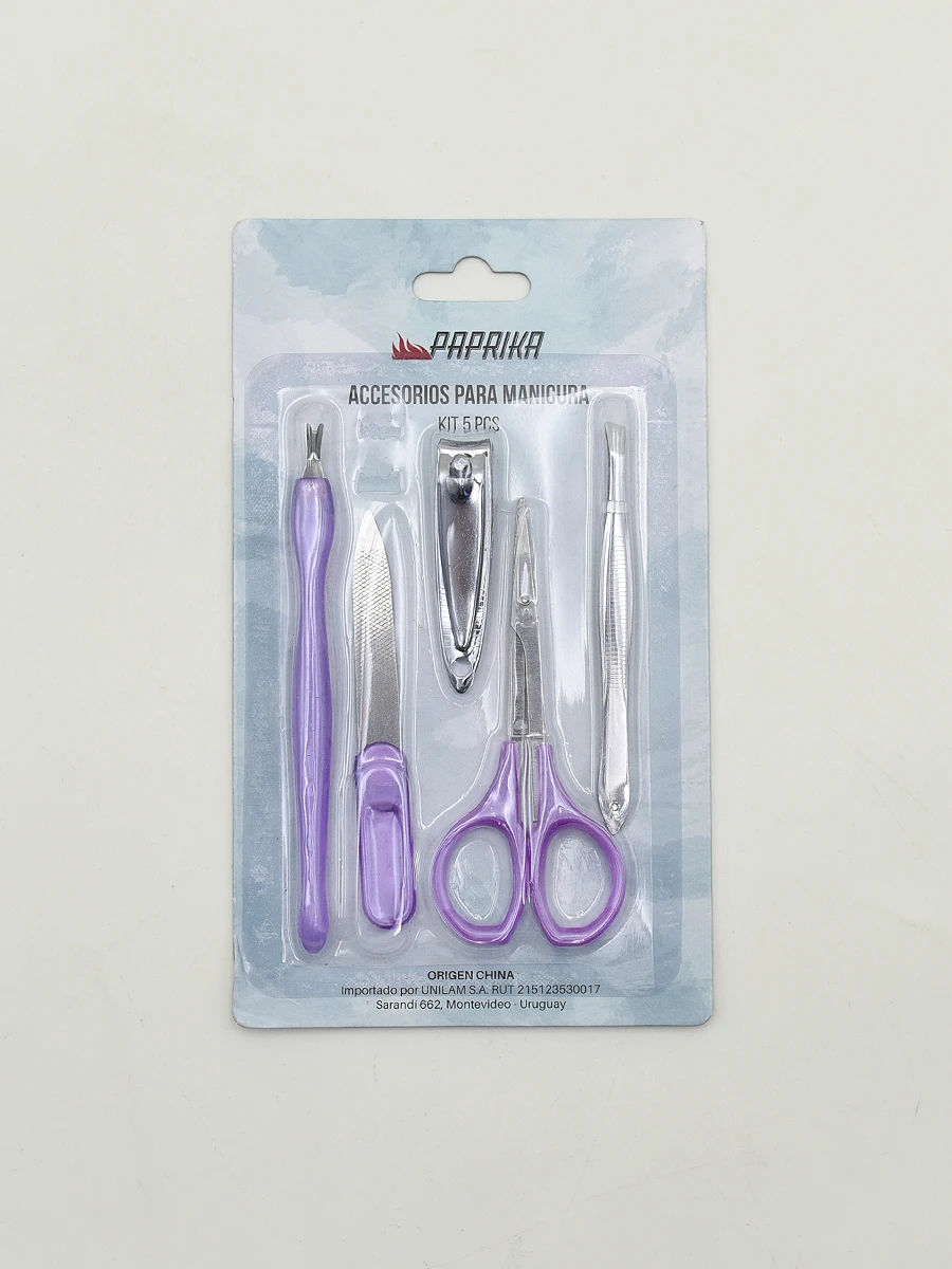 ACCESORIOS PARA MANICURA KIT 5 PCS - VIOLETA 