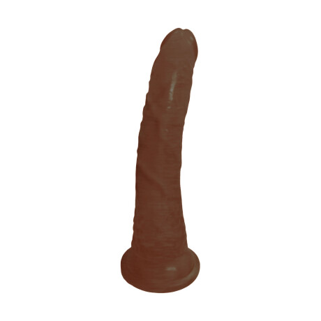 Dildo Curvo con Ventosa 19 cm Marrón