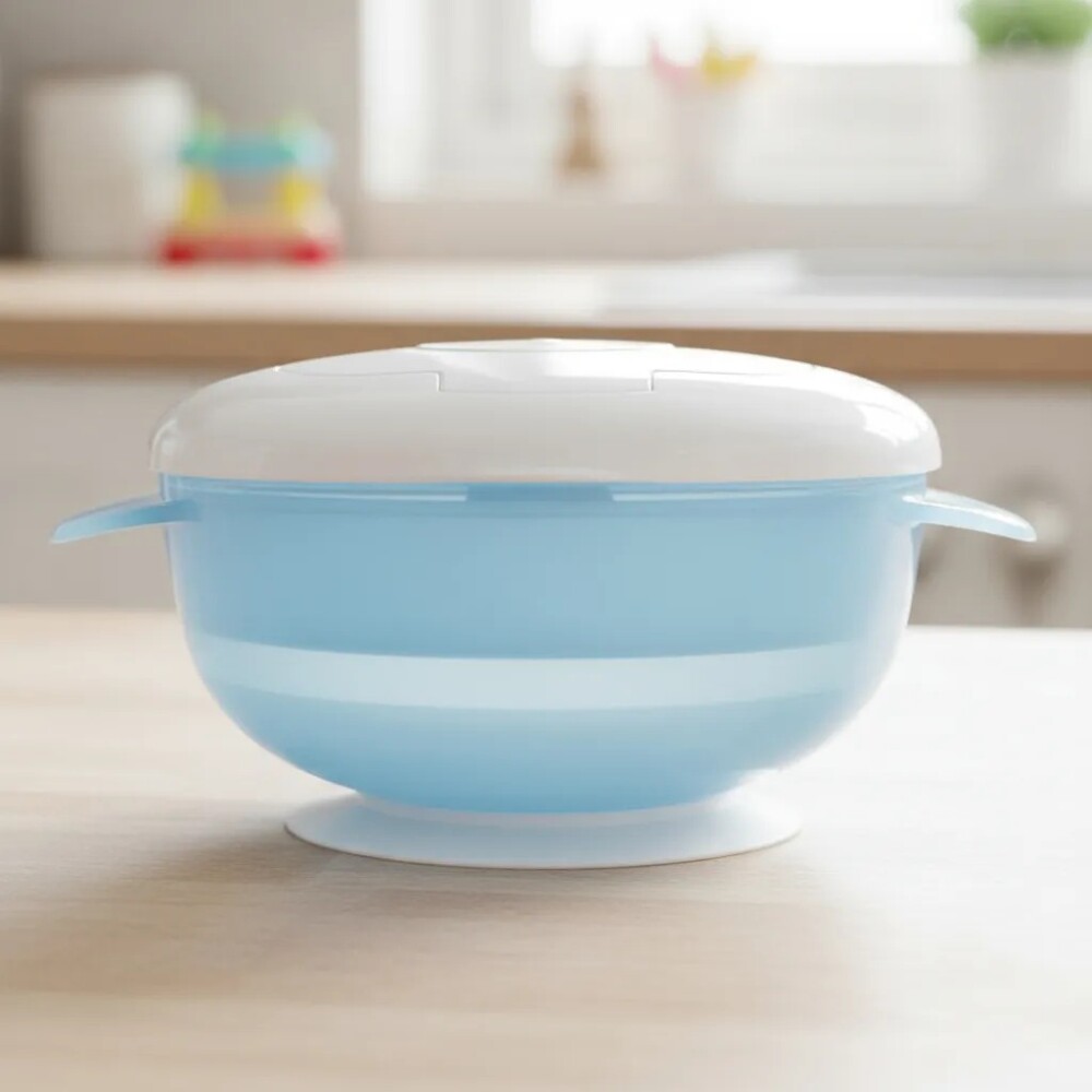 Bowl 4 en 1 KIKKABOO celeste transparent