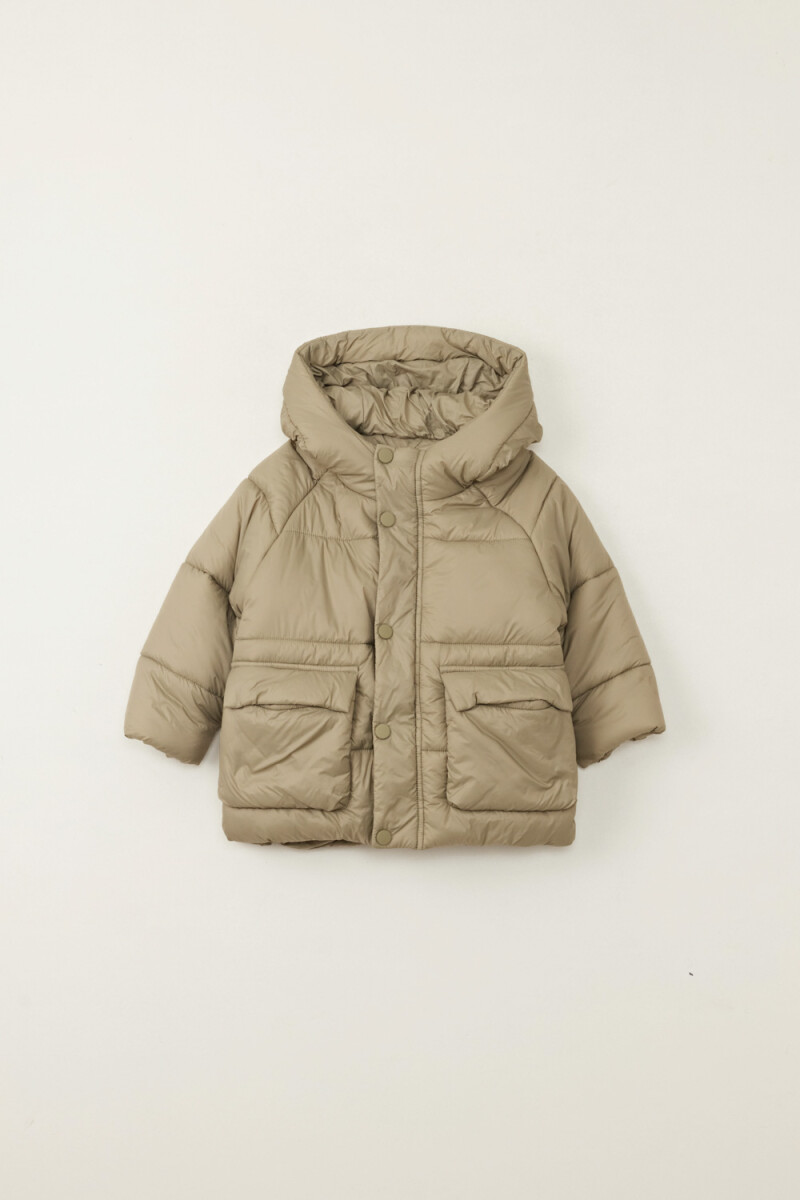 Campera capitoneada bolsillos - Verde 