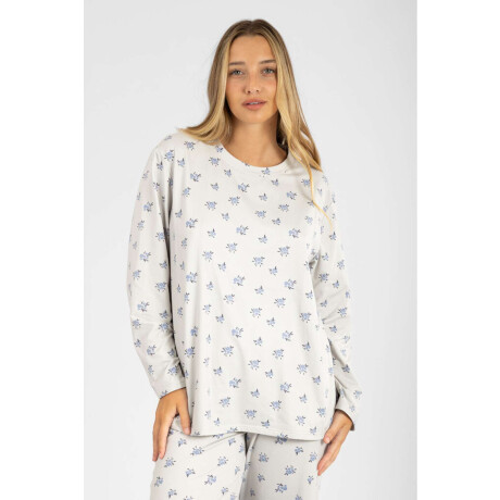 Pijama yummy brush fullprint Gris